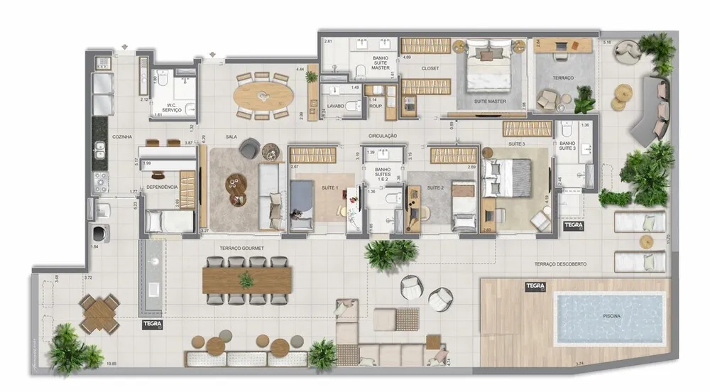 Apartamento, 3 quartos, 123 m² - Foto 87