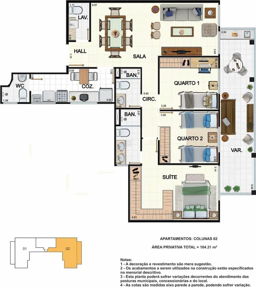Apartamento, 3 quartos, 104 m² - Foto 64