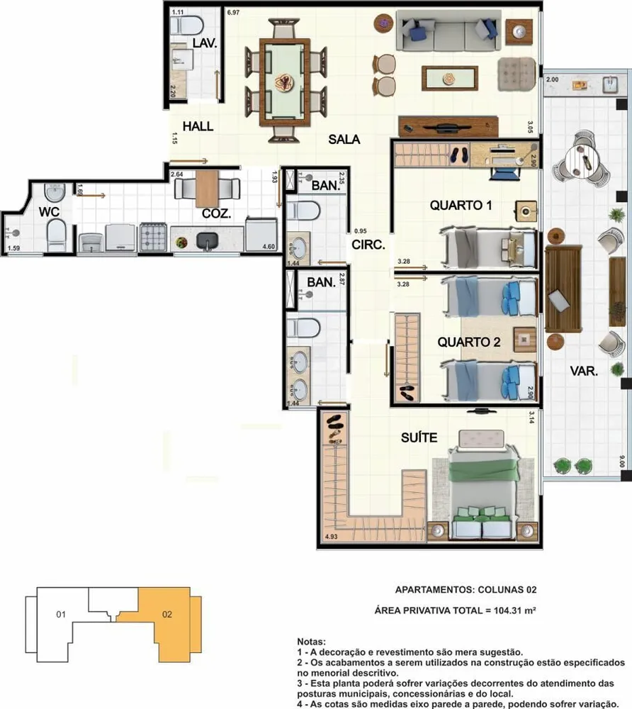 Apartamento, 3 quartos, 104 m² - Foto 44