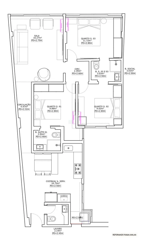 Apartamento, 3 quartos, 90 m² - Foto 7