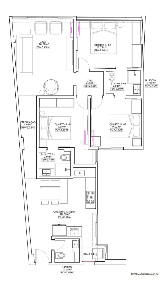Apartamento, 3 quartos, 90 m² - Foto 59