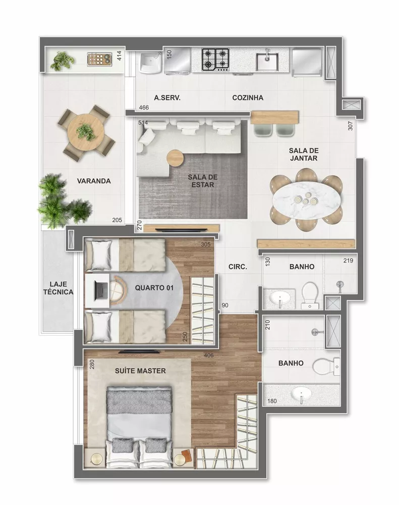 Apartamento, 2 quartos, 68 m² - Foto 63