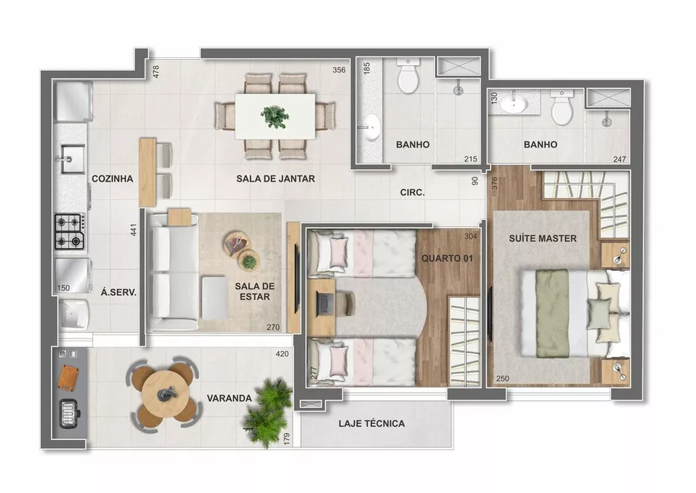 Apartamento, 2 quartos, 68 m² - Foto 62