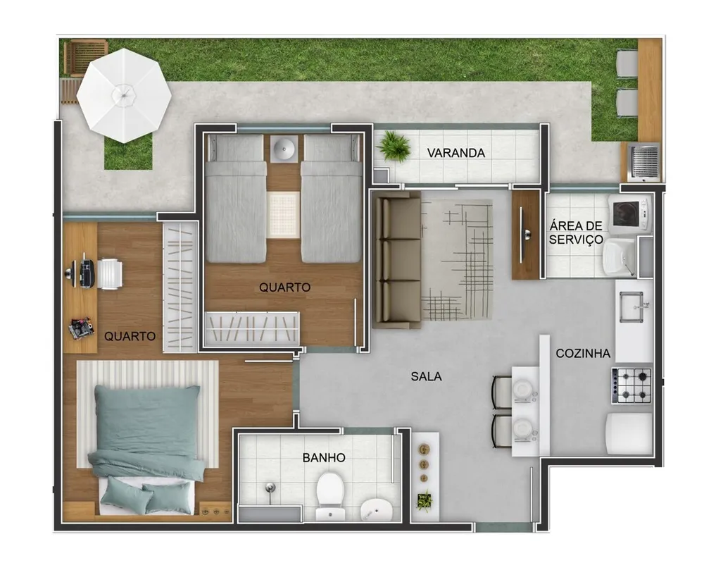 Apartamento, 2 quartos, 52 m² - Foto 109
