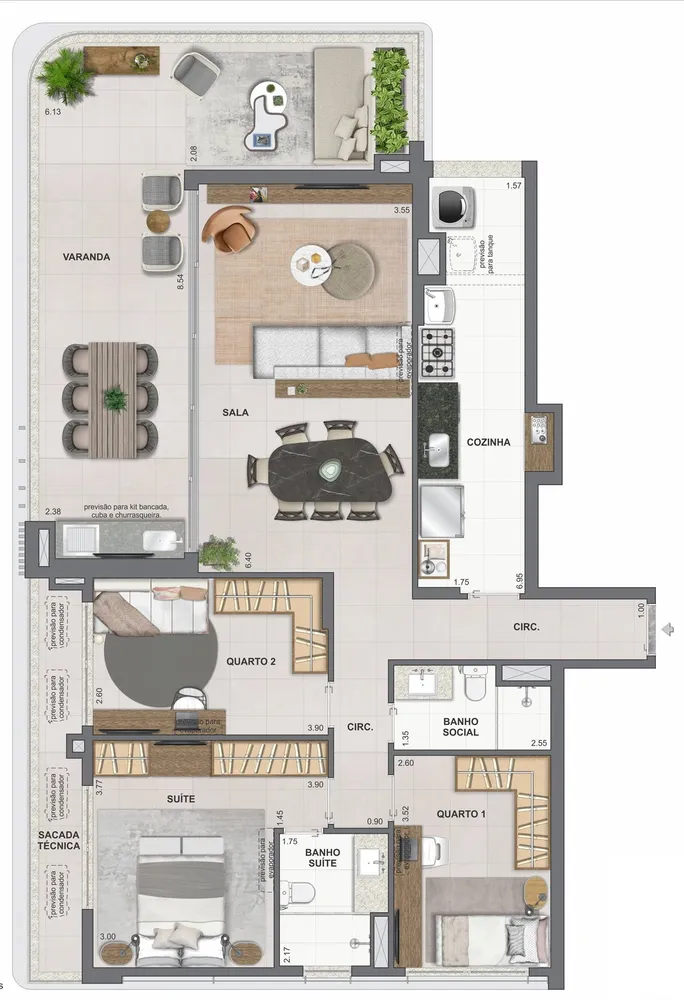 Cobertura, 3 quartos, 186 m² - Foto 52