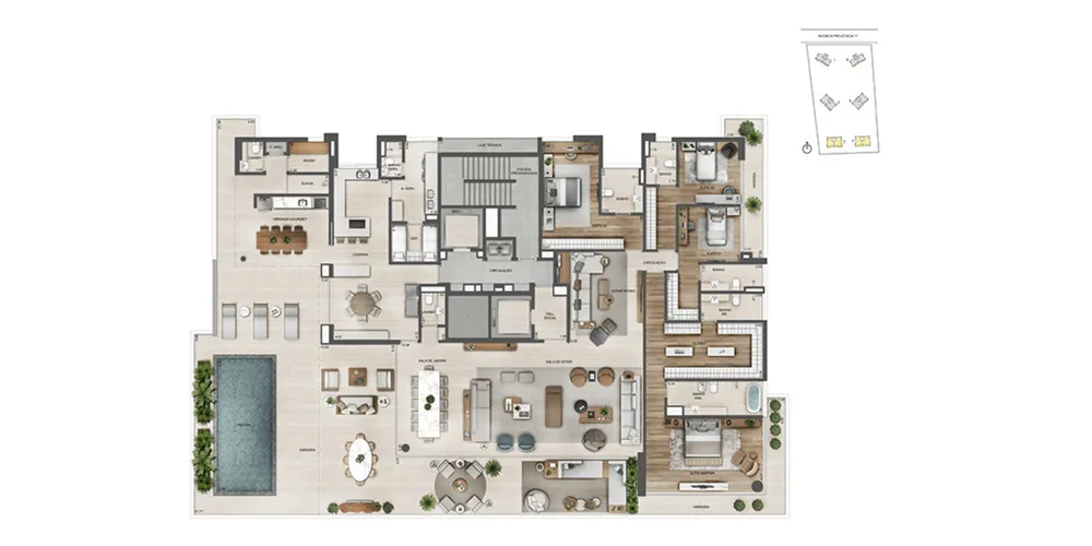 Apartamento, 4 quartos, 231 m² - Foto 130