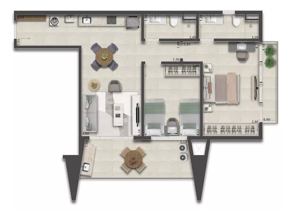 Apartamento, 1 quarto, 48 m² - Foto 64