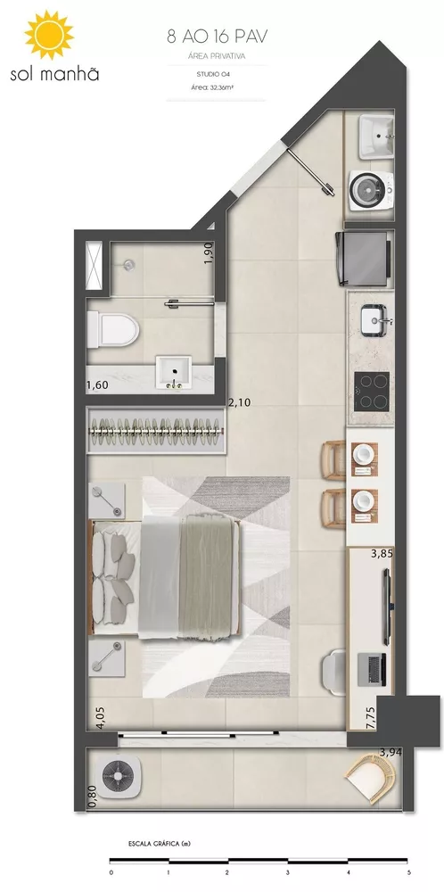 Apartamento, 1 quarto, 48 m² - Foto 45