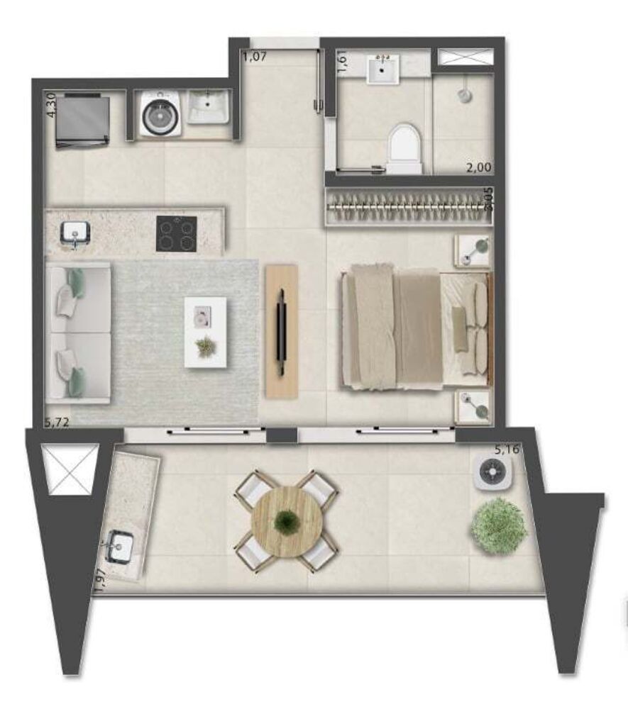 Apartamento, 1 quarto, 48 m² - Foto 51