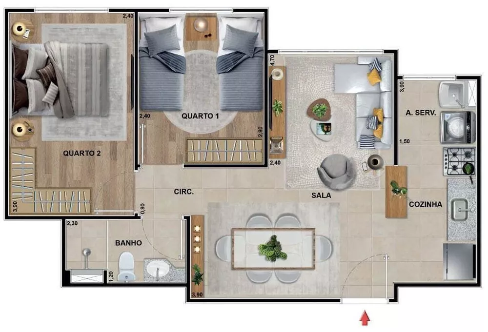 Apartamento, 3 quartos, 87 m² - Foto 8