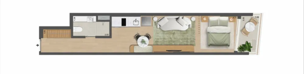 Apartamento, 1 quarto, 37 m² - Foto 37