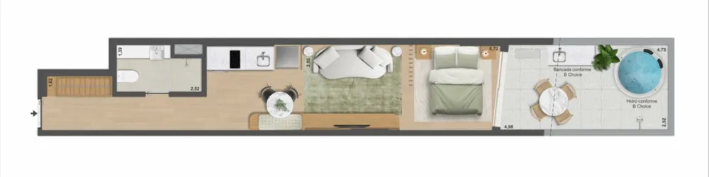 Apartamento, 1 quarto, 37 m² - Foto 50