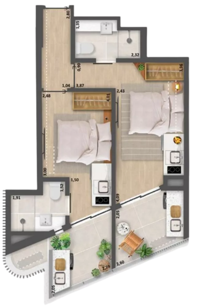 Apartamento, 2 quartos, 49 m² - Foto 16