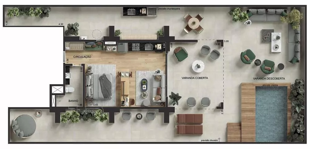Apartamento, 1 quarto, 58 m² - Foto 4