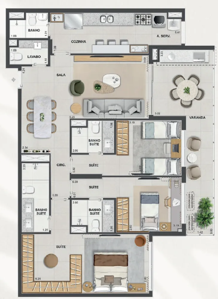 Apartamento, 3 quartos, 128 m² - Foto 57