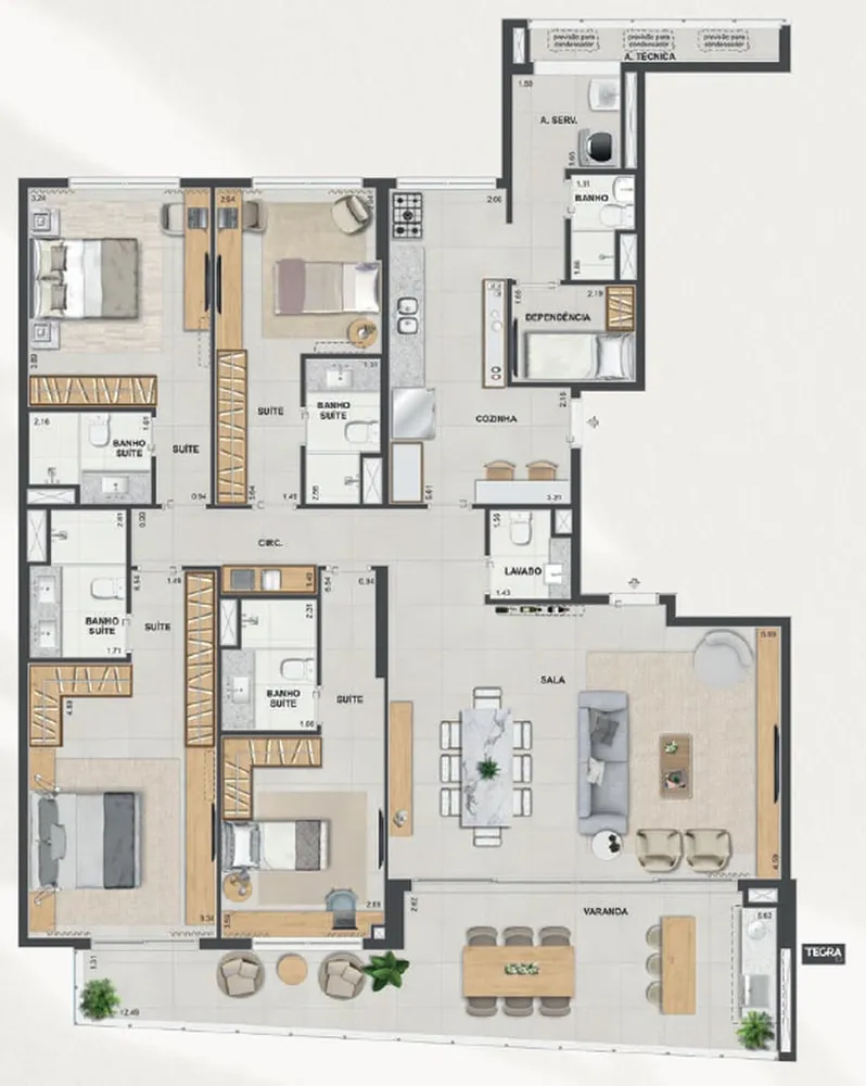 Apartamento, 3 quartos, 128 m² - Foto 60