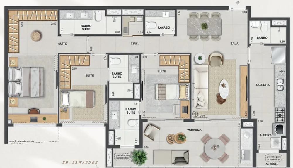 Apartamento, 3 quartos, 128 m² - Foto 55
