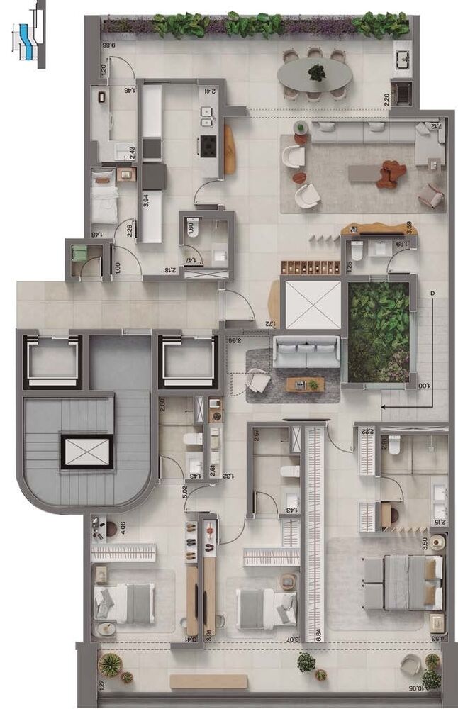 Apartamento, 4 quartos, 321 m² - Foto 2