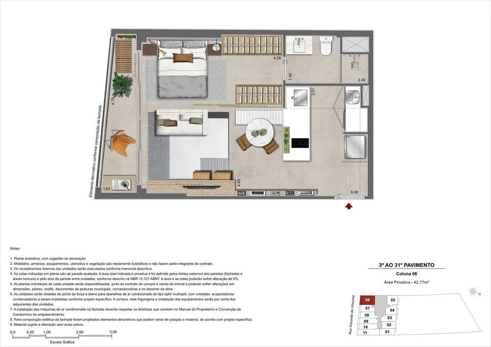 Apartamento, 1 quarto, 42 m² - Foto 42