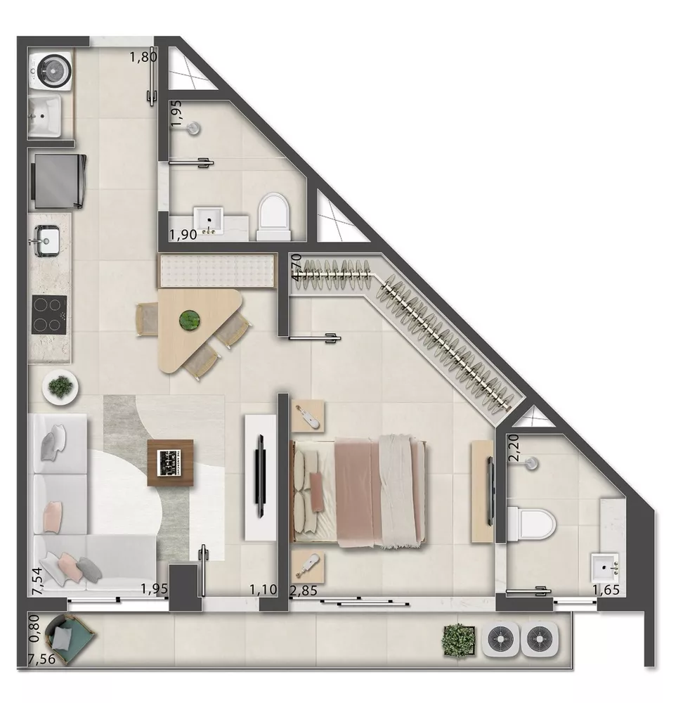 Apartamento, 1 quarto, 77 m² - Foto 59