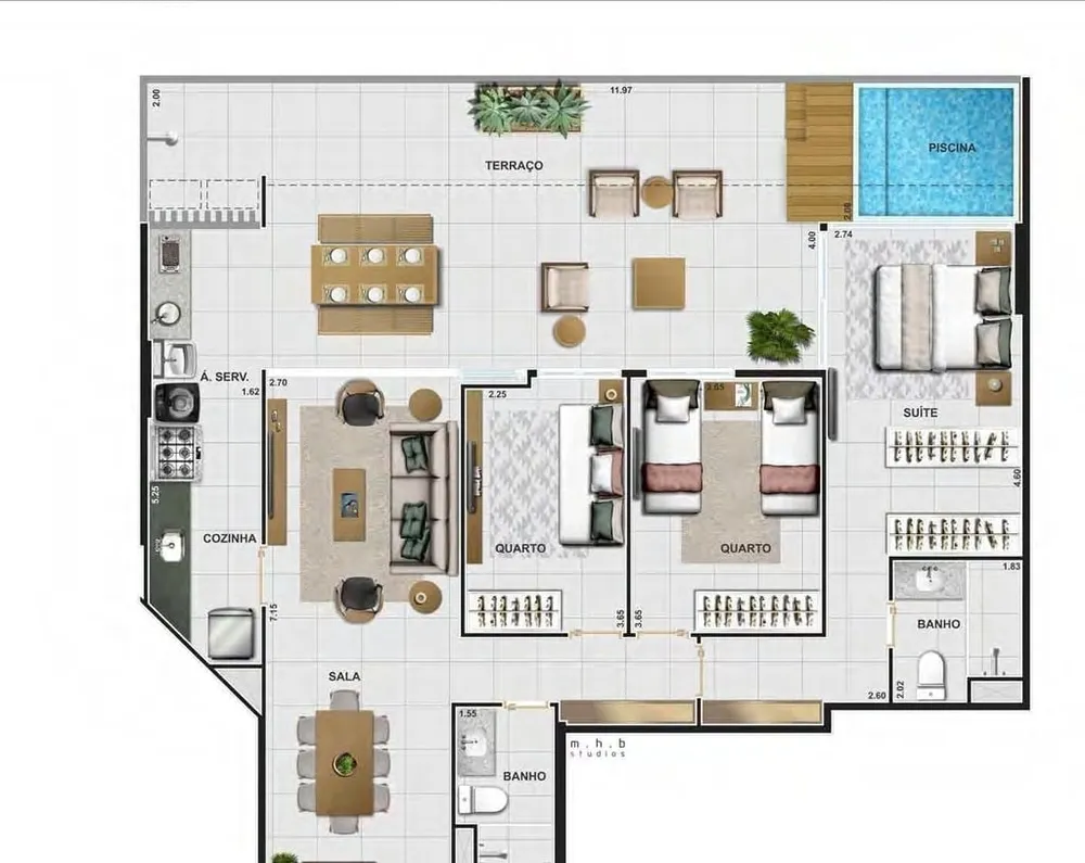 Apartamento, 3 quartos, 195 m² - Foto 25