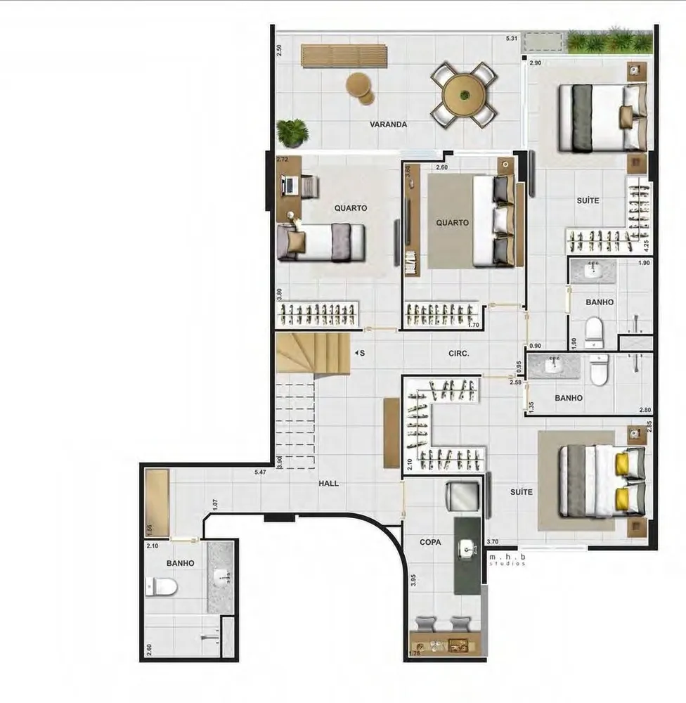 Apartamento, 3 quartos, 195 m² - Foto 38