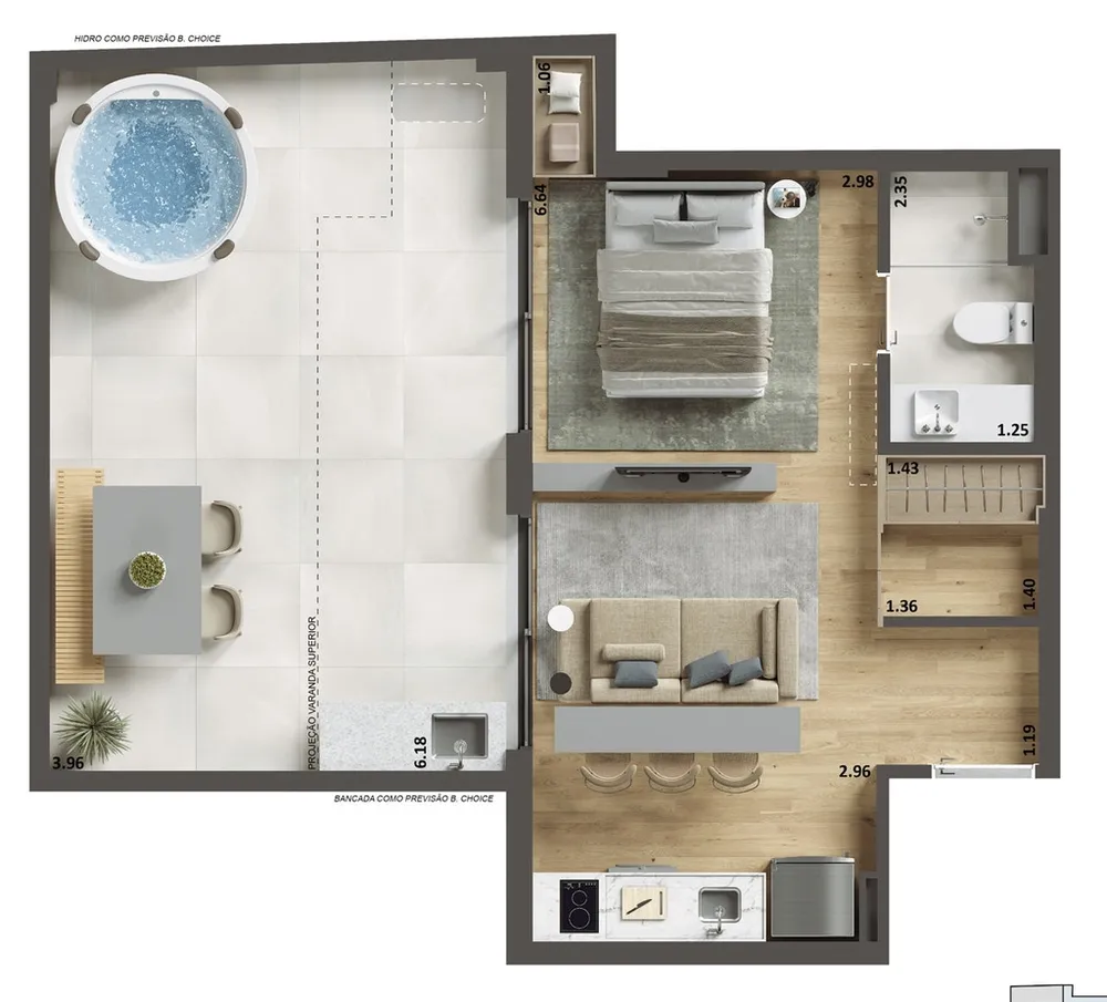 Apartamento, 1 quarto, 39 m² - Foto 49