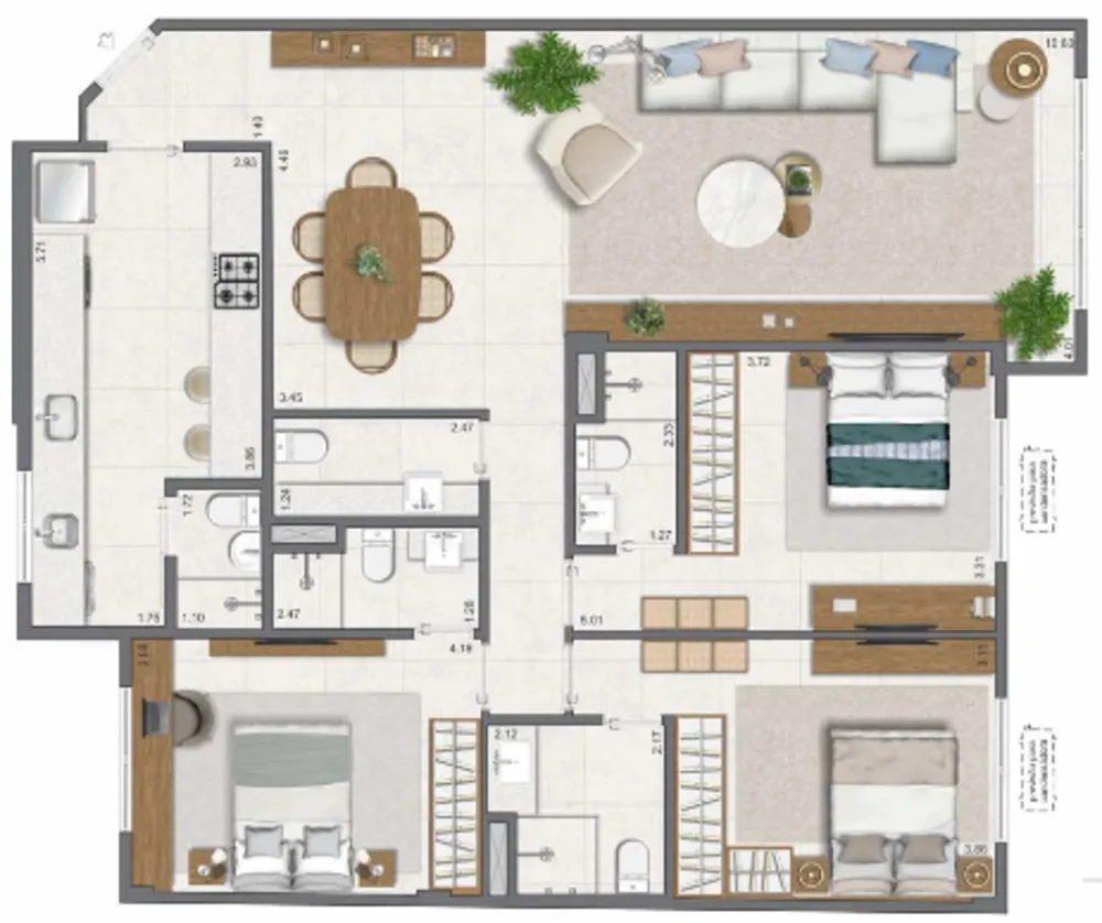 Apartamento, 3 quartos, 116 m² - Foto 53