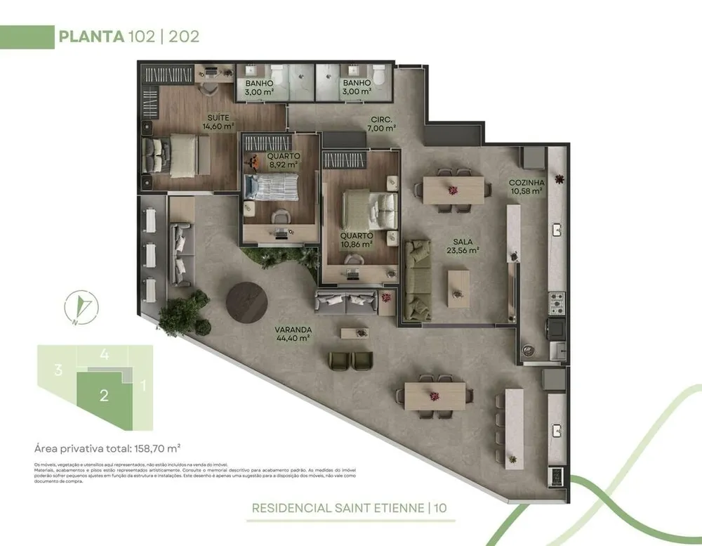 Cobertura, 3 quartos, 158 m² - Foto 41