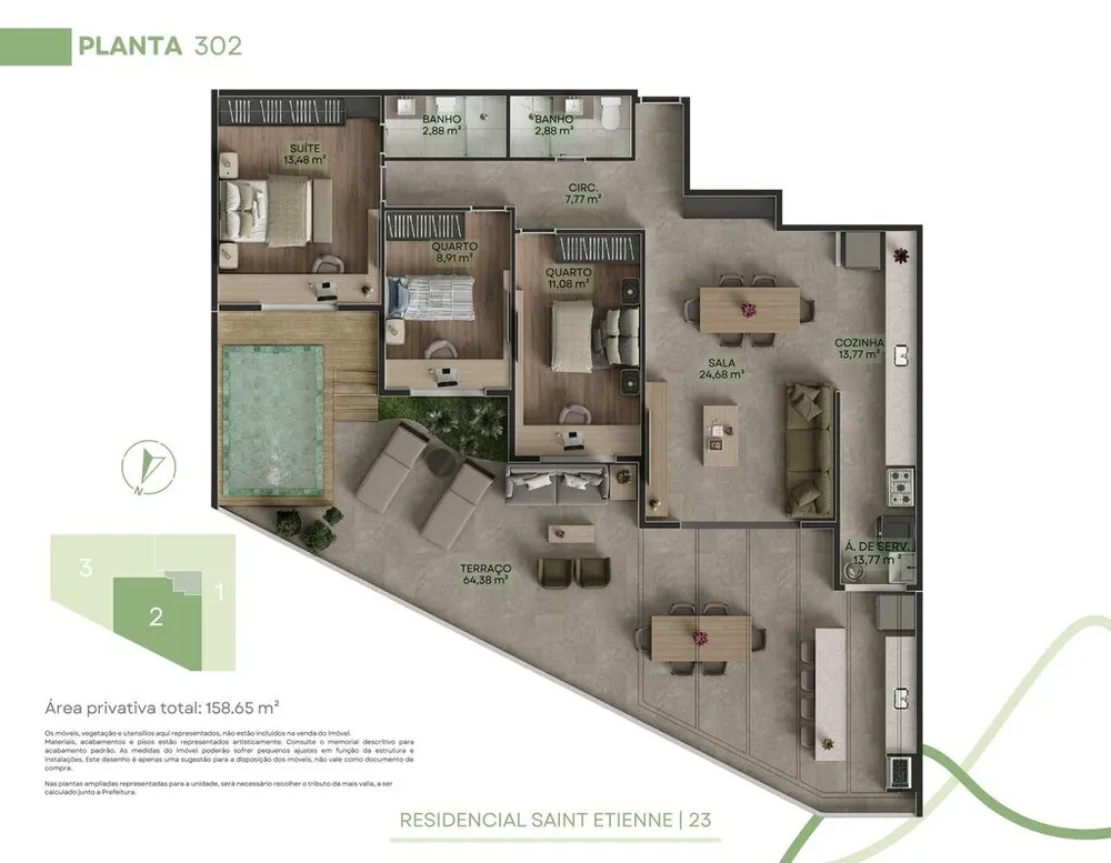 Cobertura, 3 quartos, 158 m² - Foto 39
