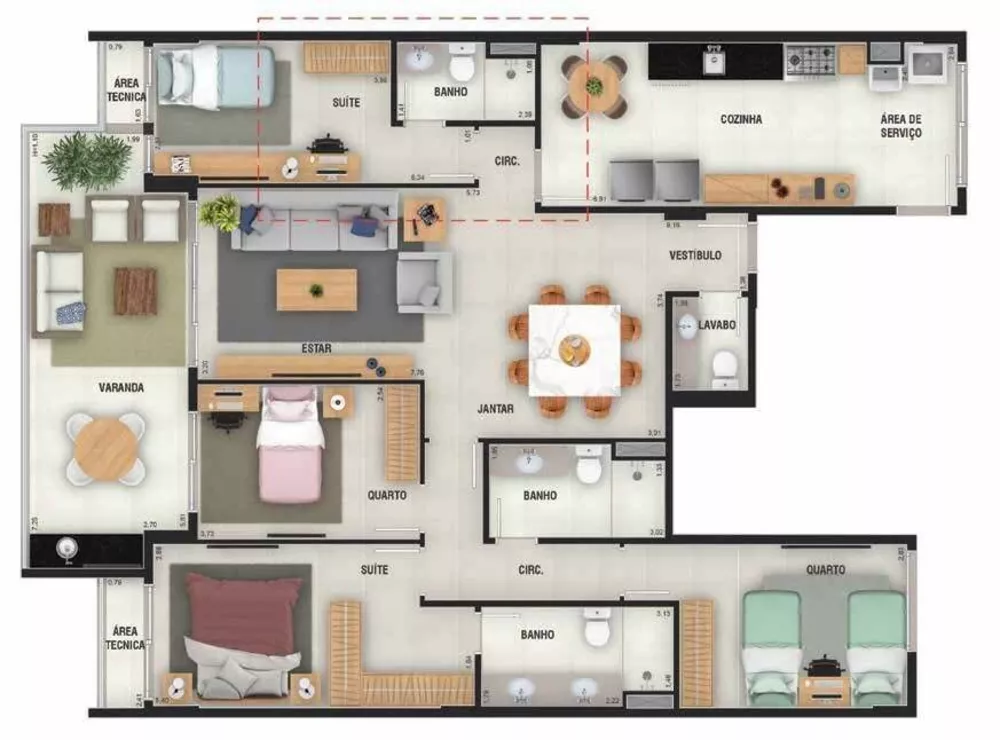Apartamento, 4 quartos, 145 m² - Foto 33