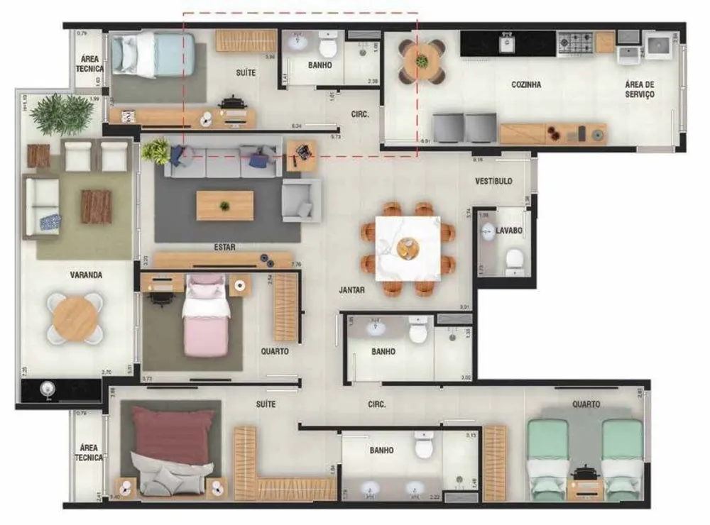 Apartamento, 4 quartos, 145 m² - Foto 70