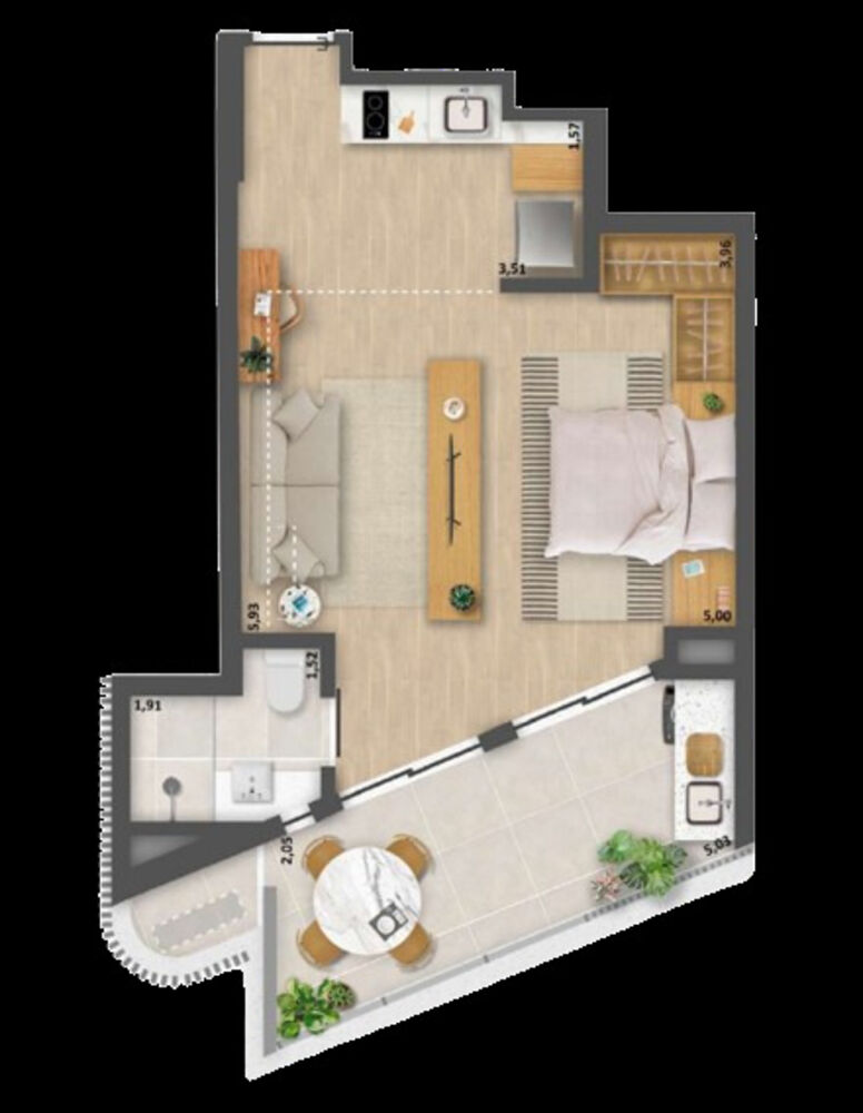 Apartamento, 2 quartos, 43 m² - Foto 2