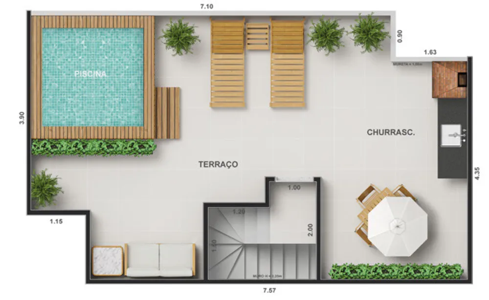 Apartamento, 2 quartos, 43 m² - Foto 57