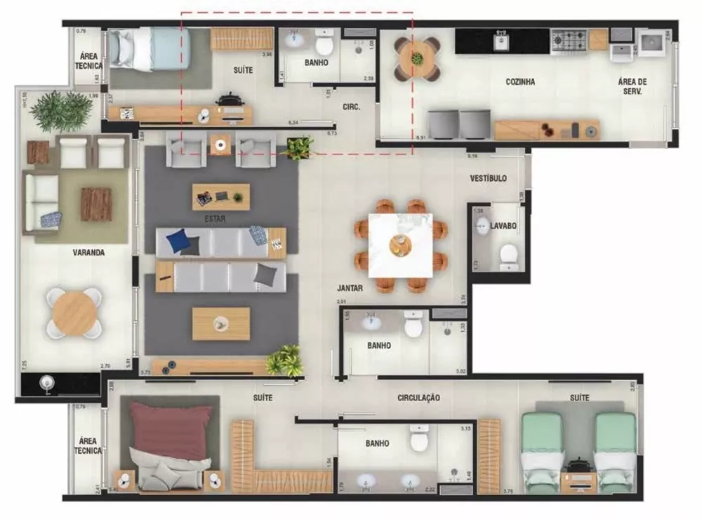 Apartamento, 4 quartos, 145 m² - Foto 15