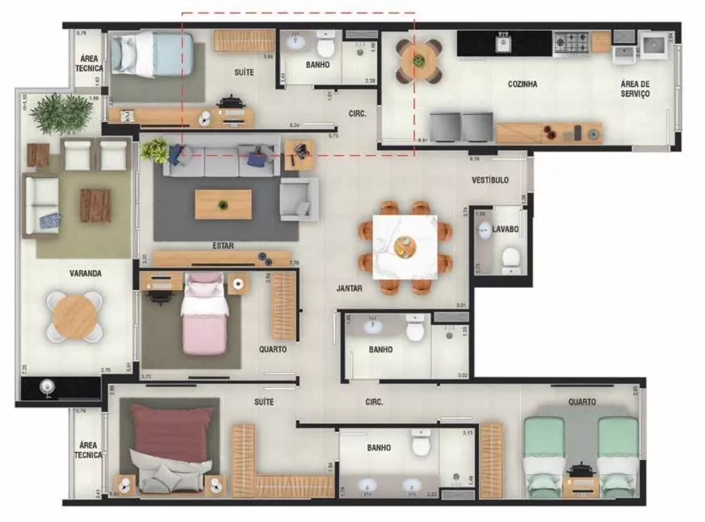 Apartamento, 4 quartos, 145 m² - Foto 14