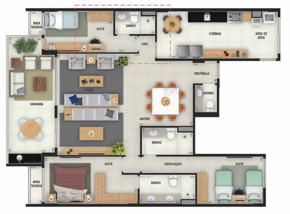 Apartamento, 4 quartos, 145 m² - Foto 29