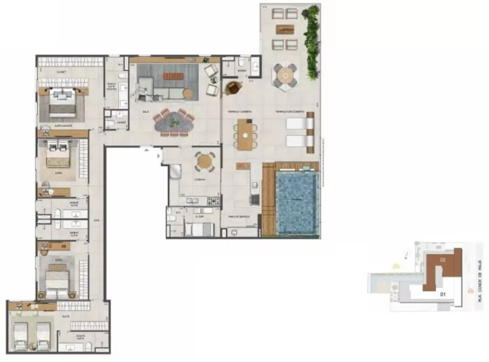 Apartamento, 3 quartos, 166 m² - Foto 39