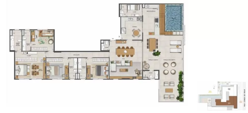 Apartamento, 3 quartos, 166 m² - Foto 38