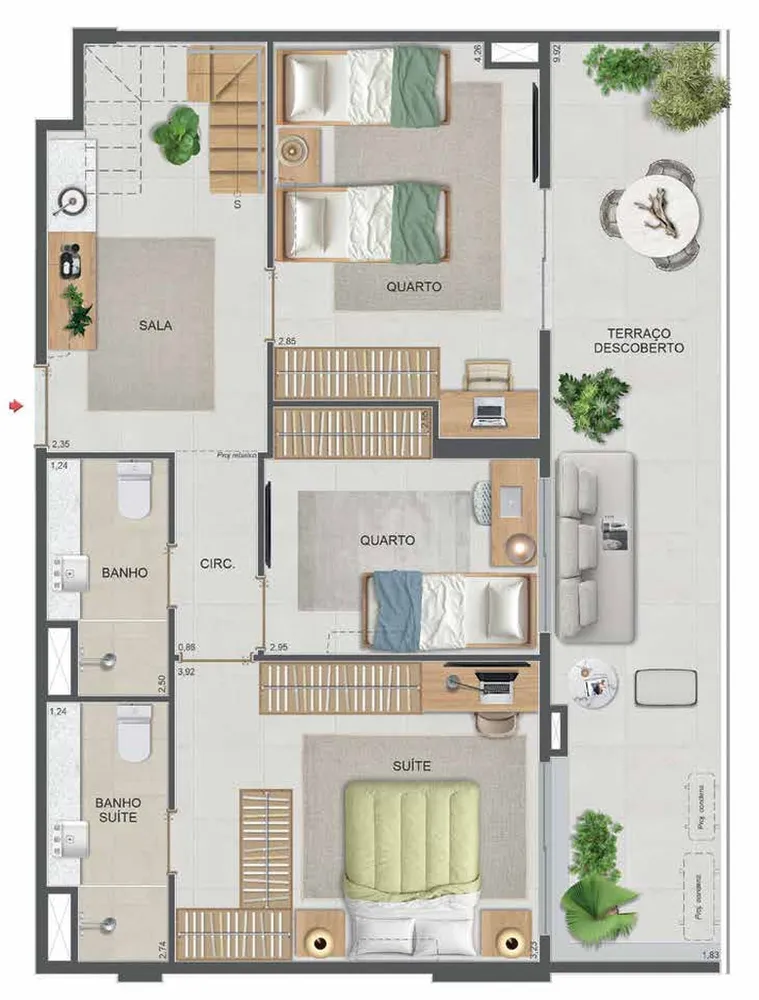 Cobertura, 2 quartos, 110 m² - Foto 84