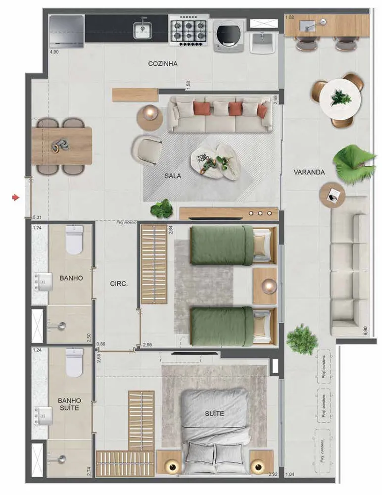 Cobertura, 2 quartos, 110 m² - Foto 53