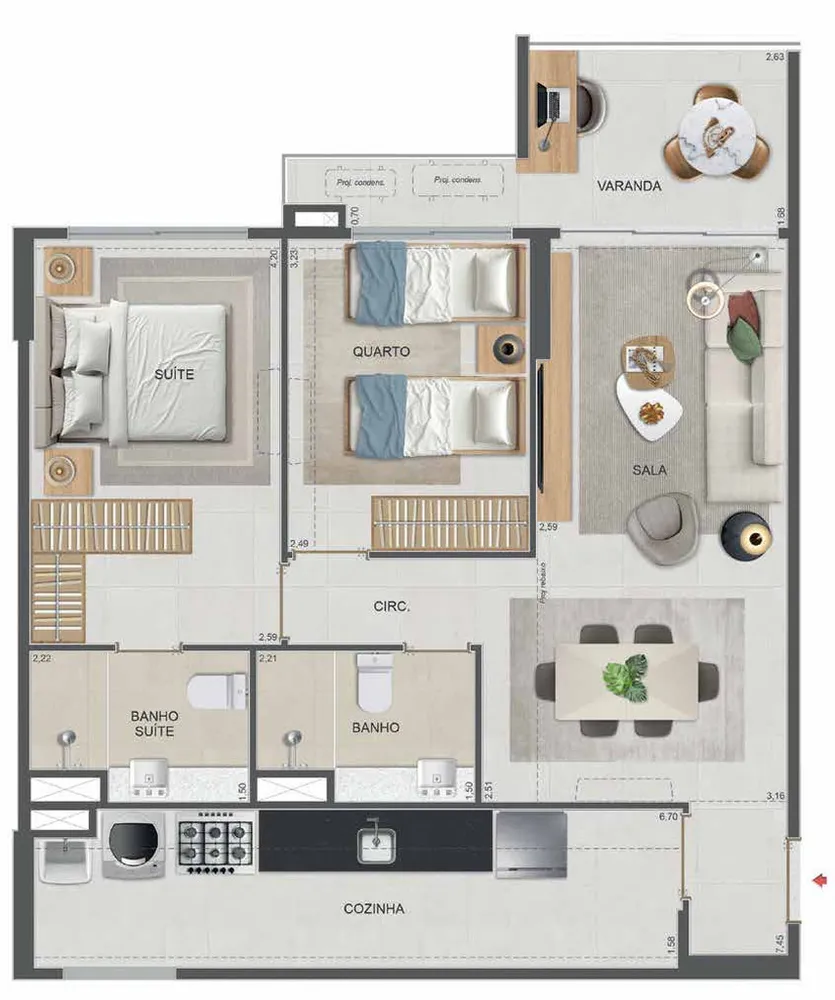 Cobertura, 2 quartos, 110 m² - Foto 46