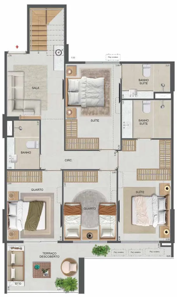 Cobertura, 2 quartos, 110 m² - Foto 86