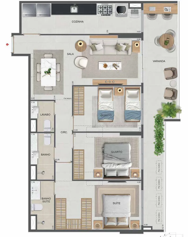 Cobertura, 2 quartos, 110 m² - Foto 57