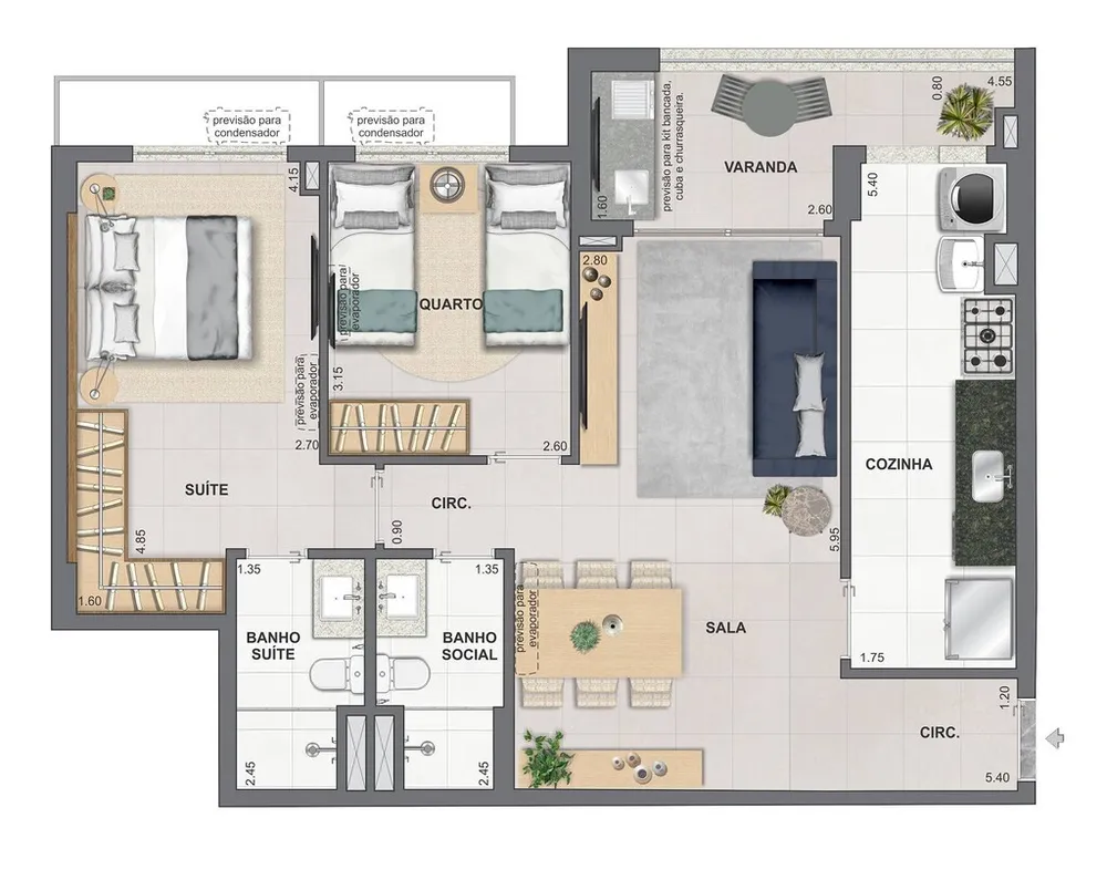 Apartamento, 3 quartos, 95 m² - Foto 43