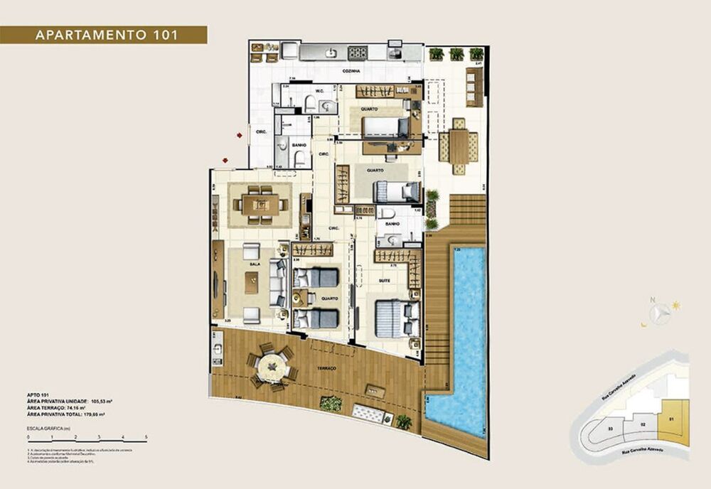Apartamento à venda com 3 quartos, 179m² - Foto 12
