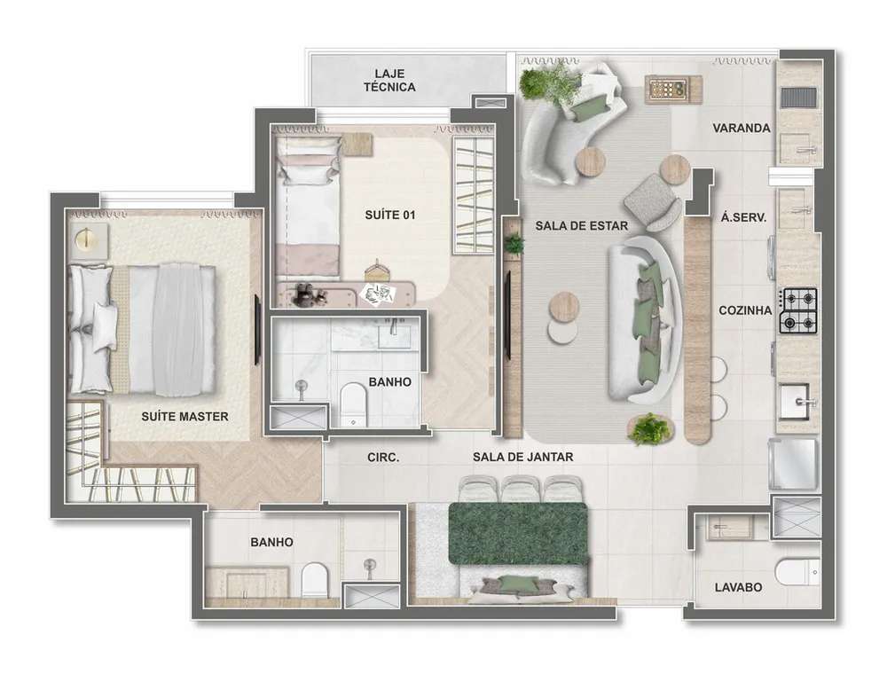 Apartamento, 3 quartos, 96 m² - Foto 86