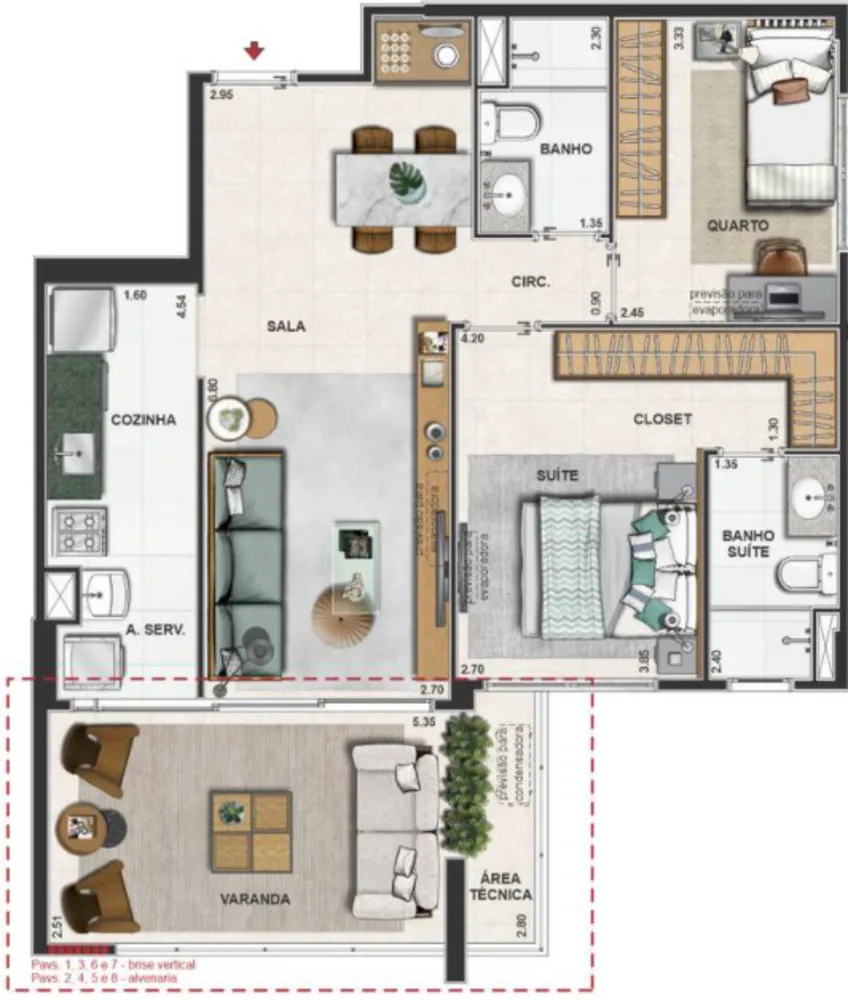 Apartamento, 3 quartos, 92 m² - Foto 132