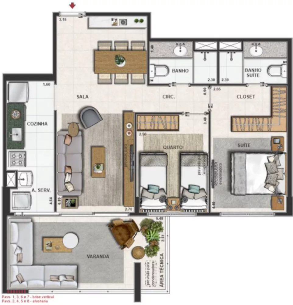 Apartamento, 3 quartos, 92 m² - Foto 55