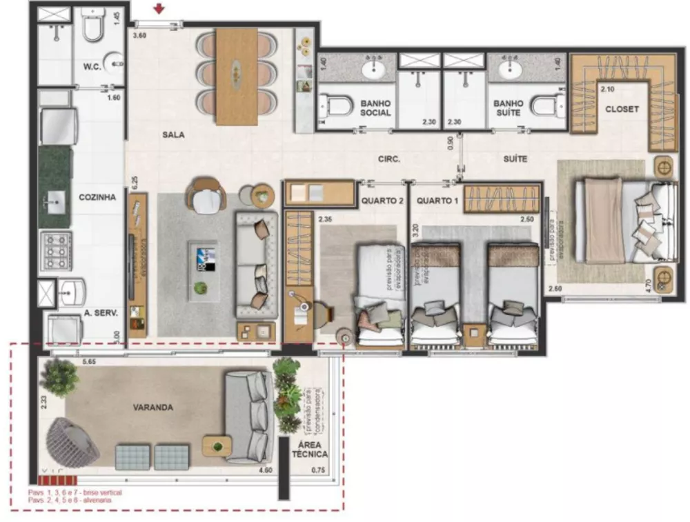 Apartamento, 3 quartos, 92 m² - Foto 8